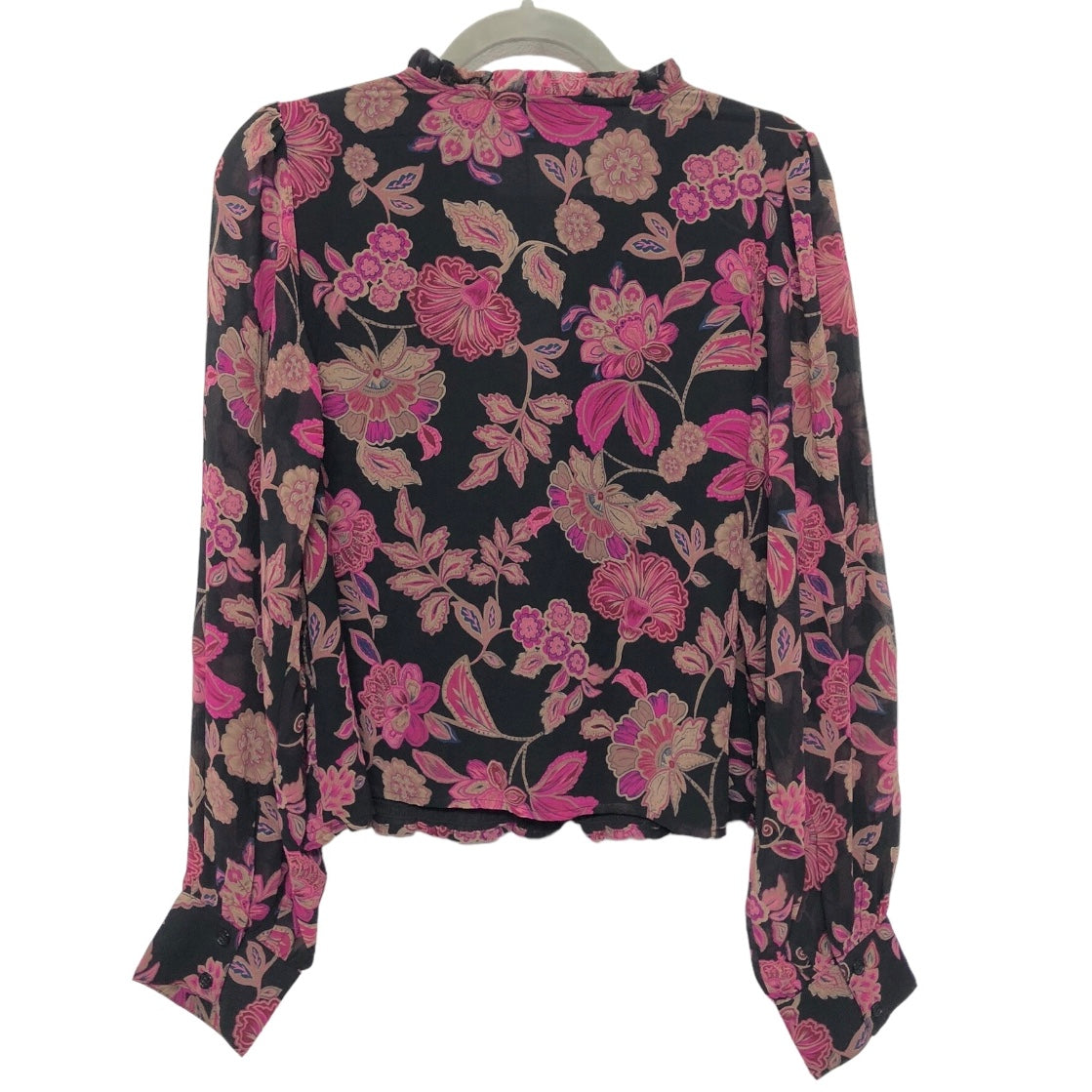 Black & Pink Blouse Long Sleeve Sanctuary, Size S