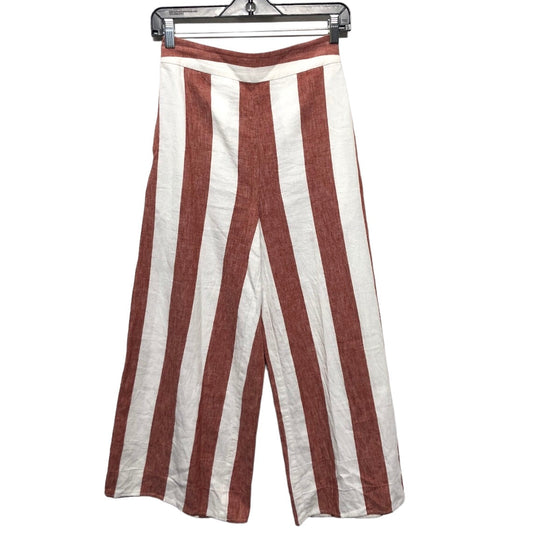 Pants Wide Leg By Madewell In Red & White, Size: Xs