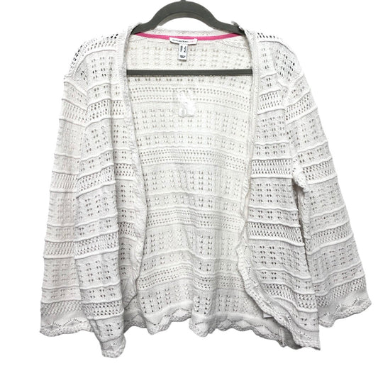 Cardigan By Isaac Mizrahi Live Qvc In White, Size: L