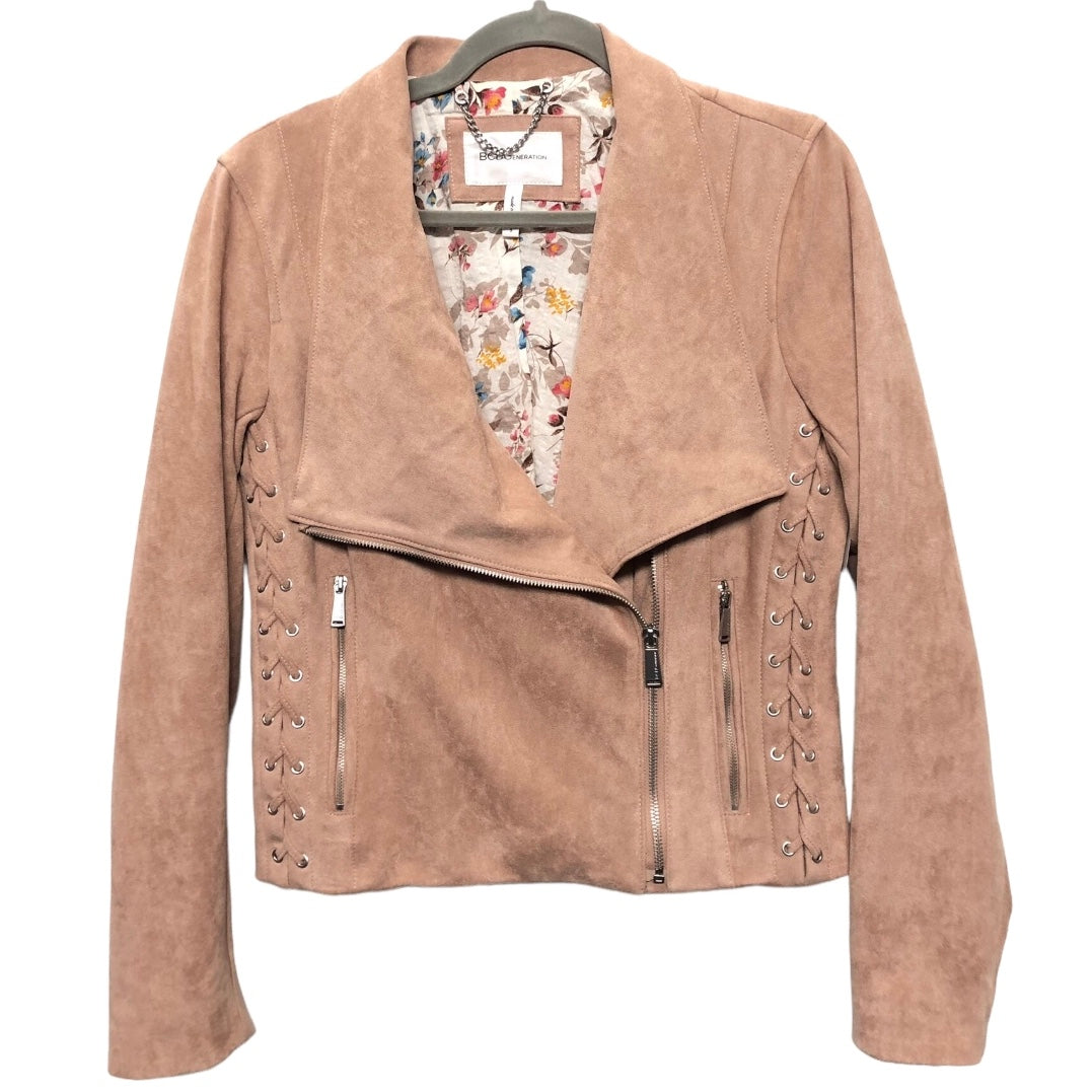 Jacket Moto By Bcbgeneration In Beige, Size: S