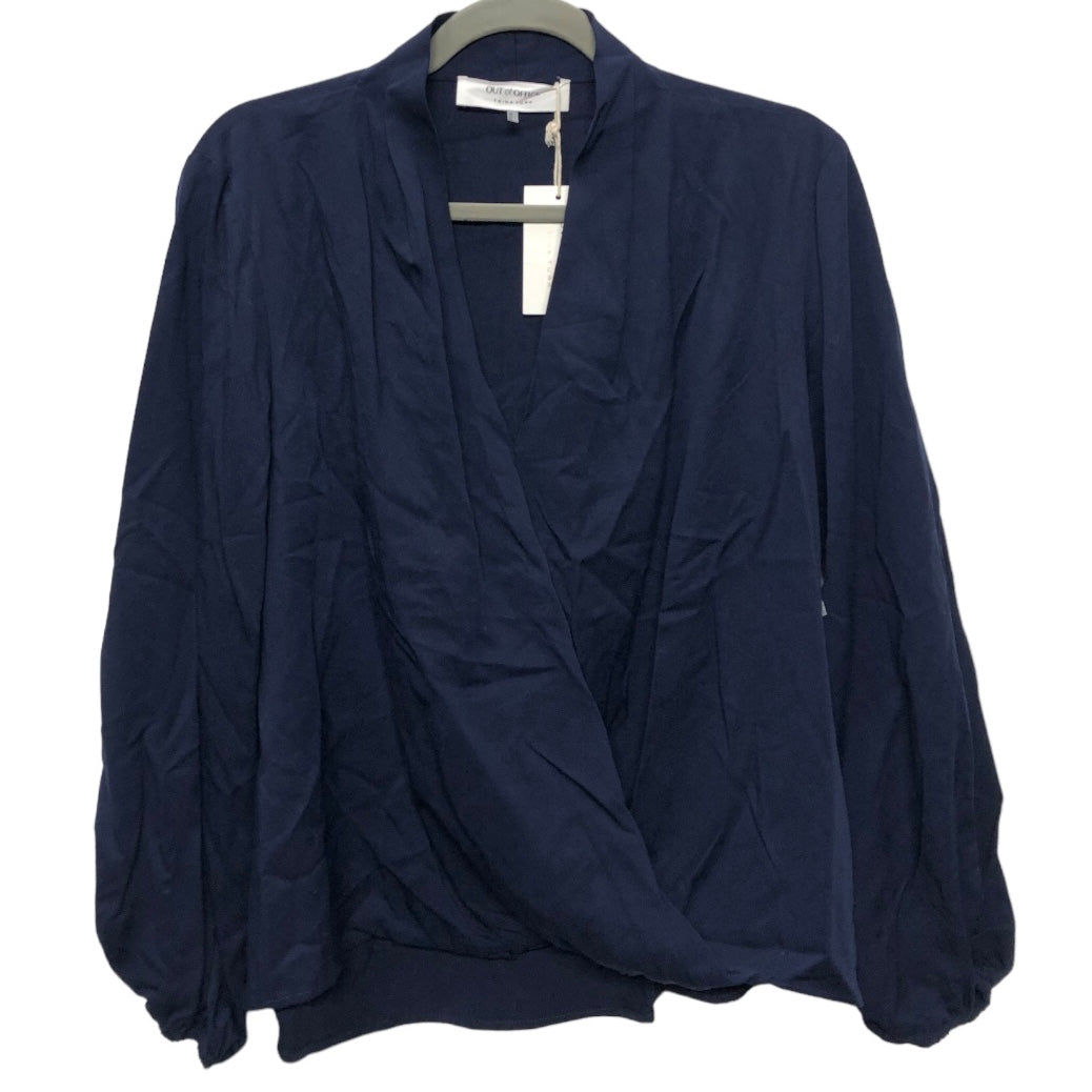 Top Long Sleeve By Trina Turk In Navy, Size: S