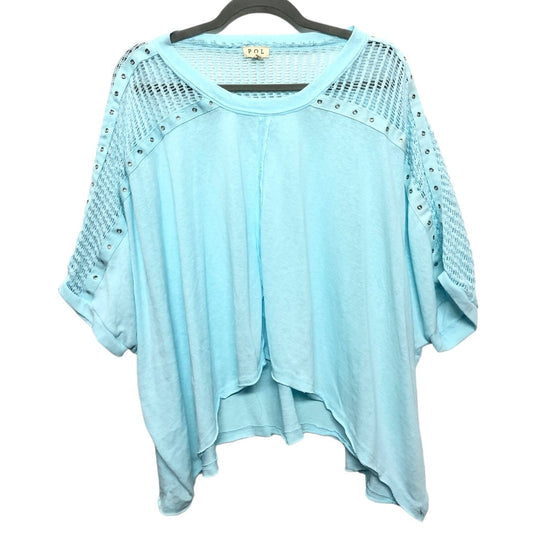 Top Short Sleeve By Pol In Blue, Size: M