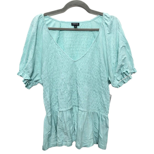 Top Short Sleeve By Torrid In Blue, Size: 1x