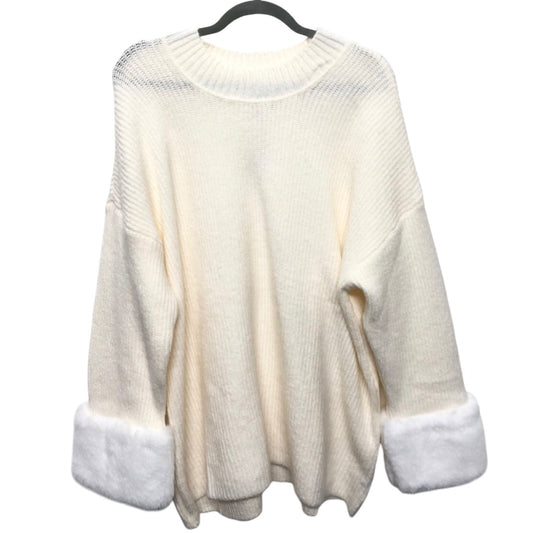 Sweater By Liz Claiborne In Cream, Size: 1x