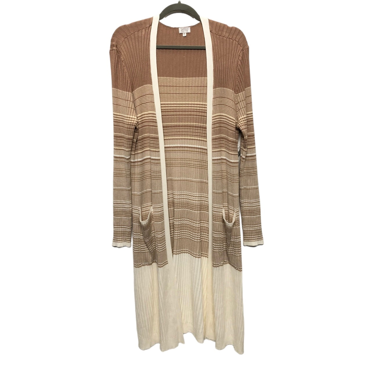 Sweater Cardigan By Jaclyn Smith In Beige, Size: Xl