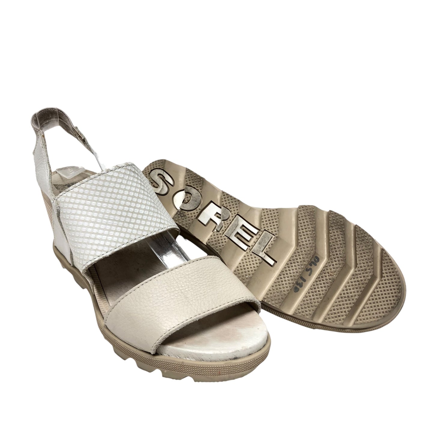 Sandals Heels Wedge By Sorel In Cream, Size: 6