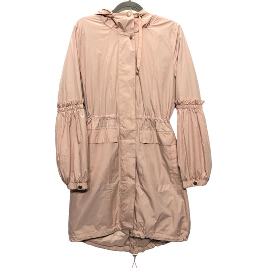 Jacket Windbreaker By Donna Karan In Cream, Size: M