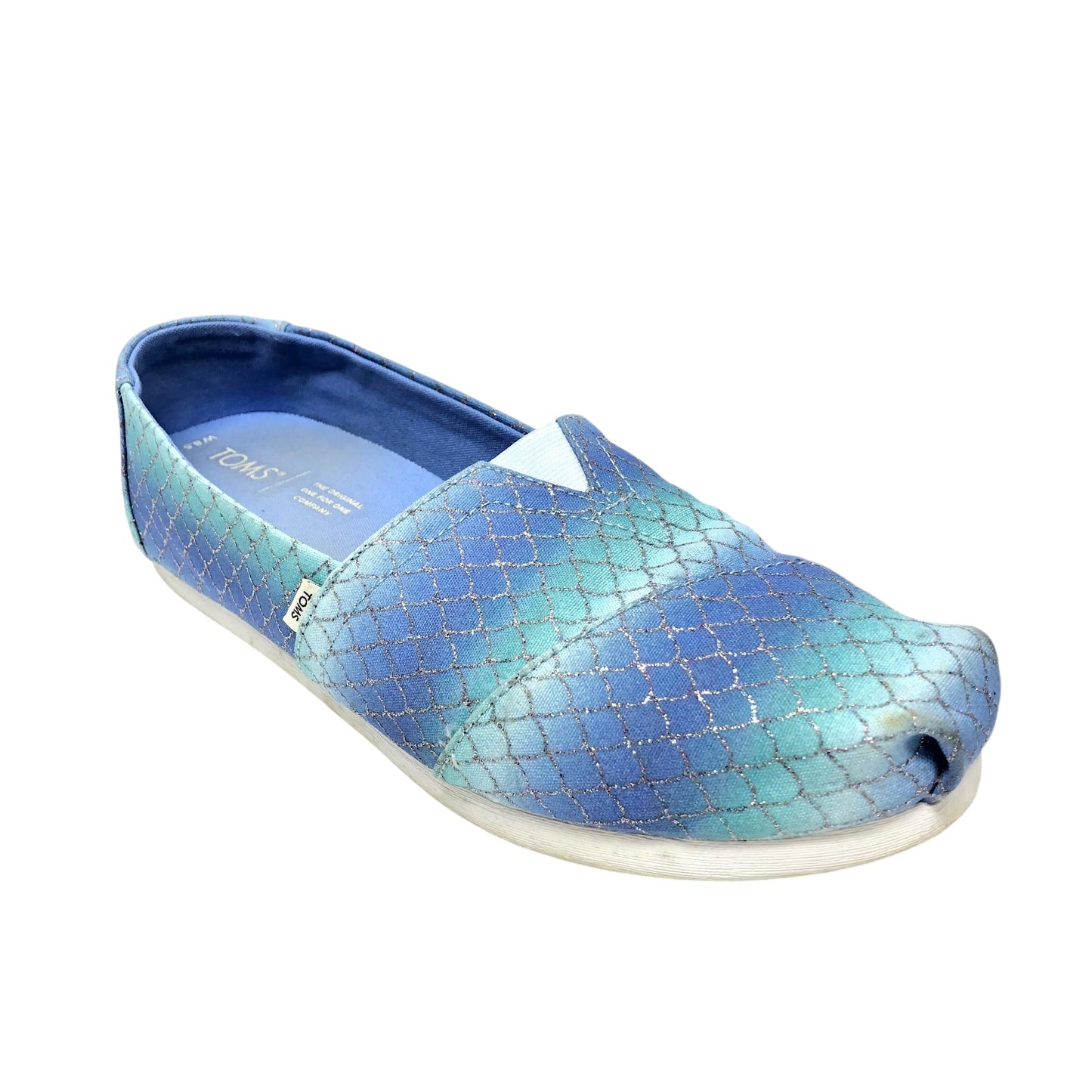 Shoes Flats By Toms In Blue & Green, Size: 8l