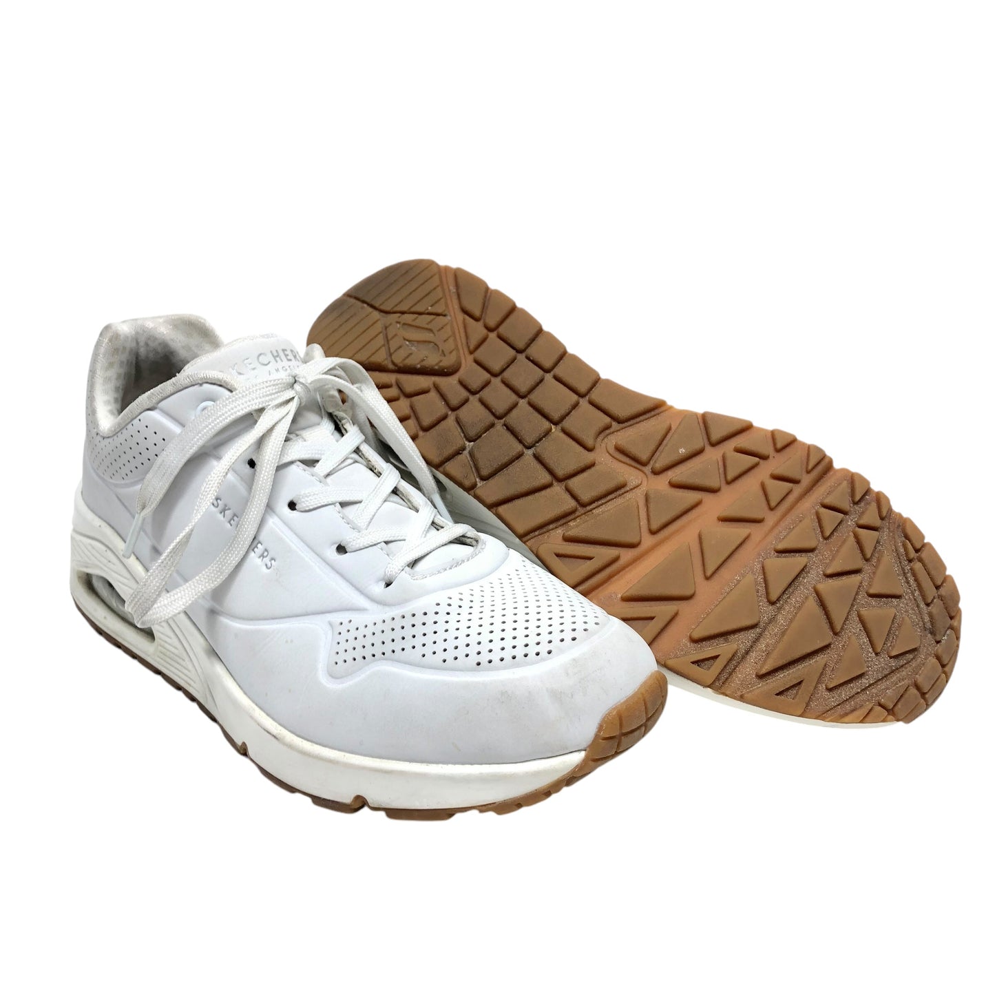 Shoes Sneakers By Skechers In White, Size: 7