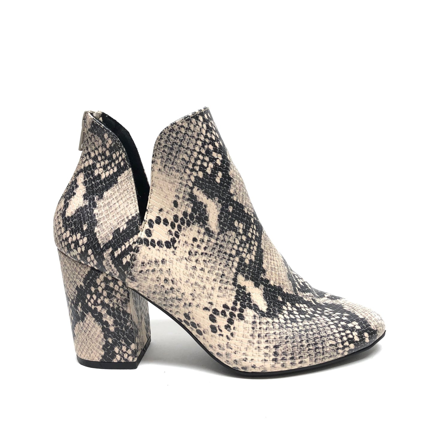 Boots Ankle Heels By Massini In Snakeskin Print, Size: 7