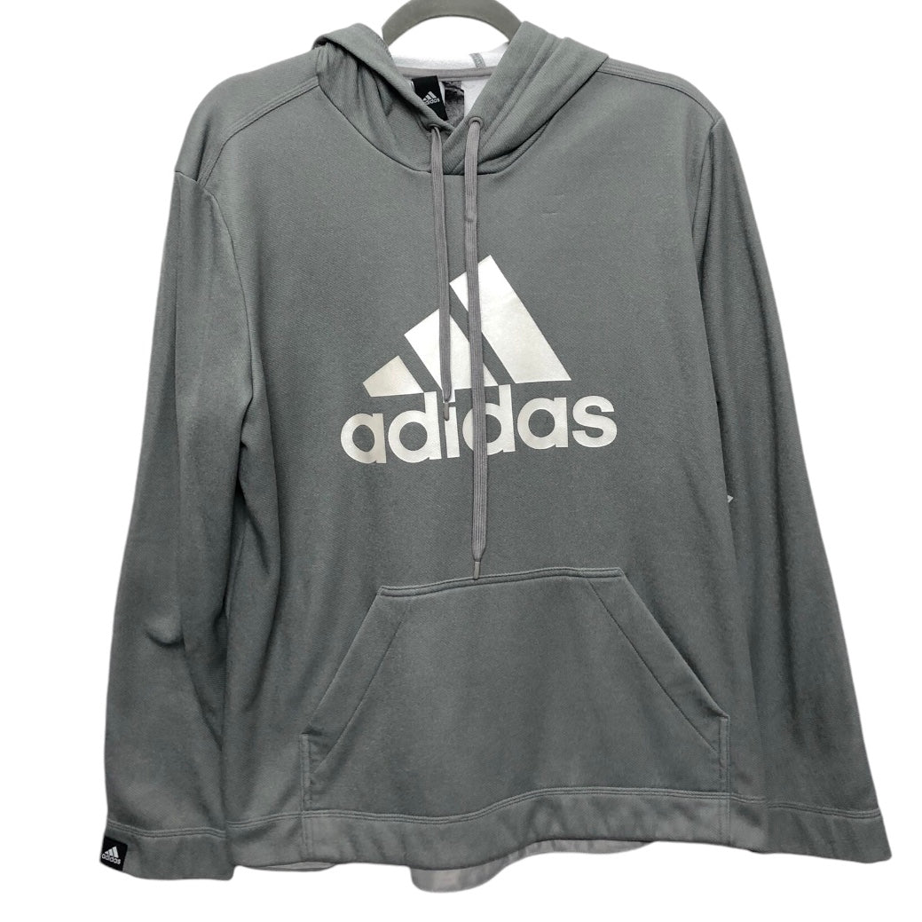 Sweatshirt Hoodie By Adidas In Grey, Size: Xl