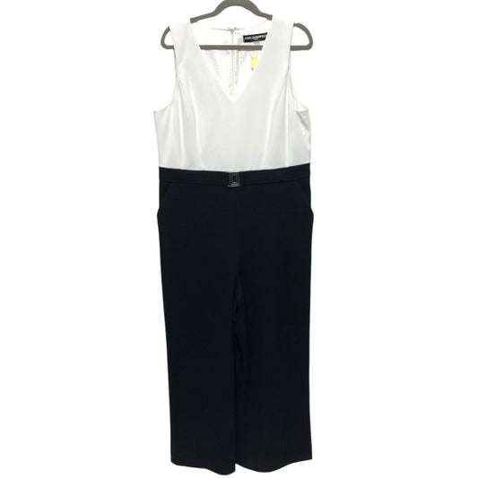 Jumpsuit Designer By Karl Lagerfeld In Black & White, Size: 14