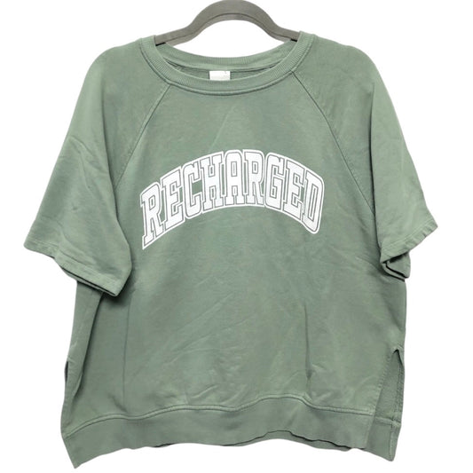 Sweater Short Sleeve By H&m In Green, Size: L