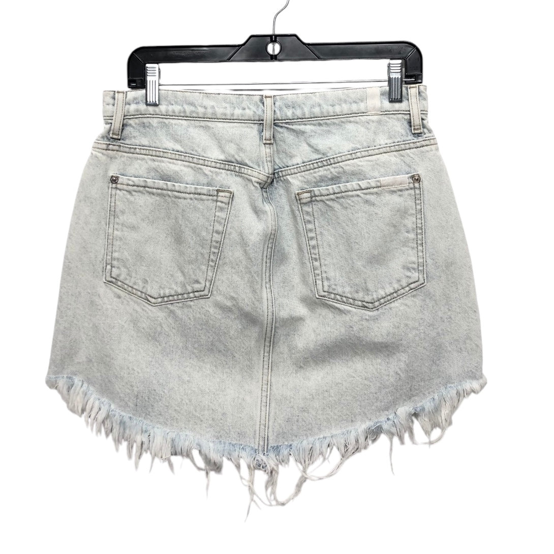 Skirt Mini & Short By 7 For All Mankind In Blue Denim, Size: 6