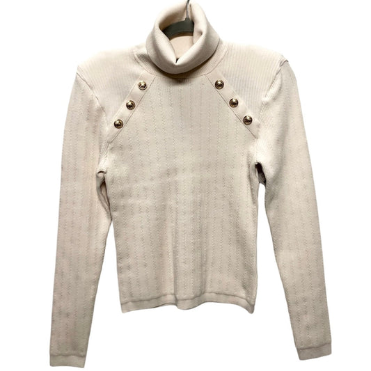 Sweatshirt Collar By Express In Cream, Size: M