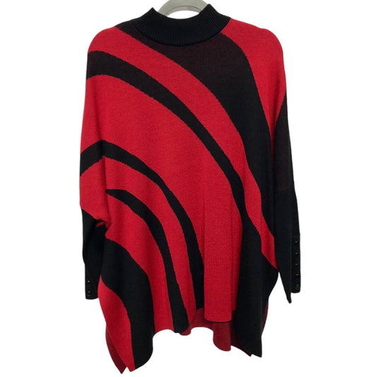 Sweater By Chicos In Black & Red, Size: Xs