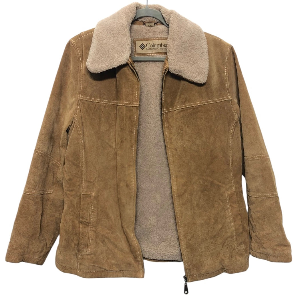 Jacket Leather By Columbia In Brown, Size: L