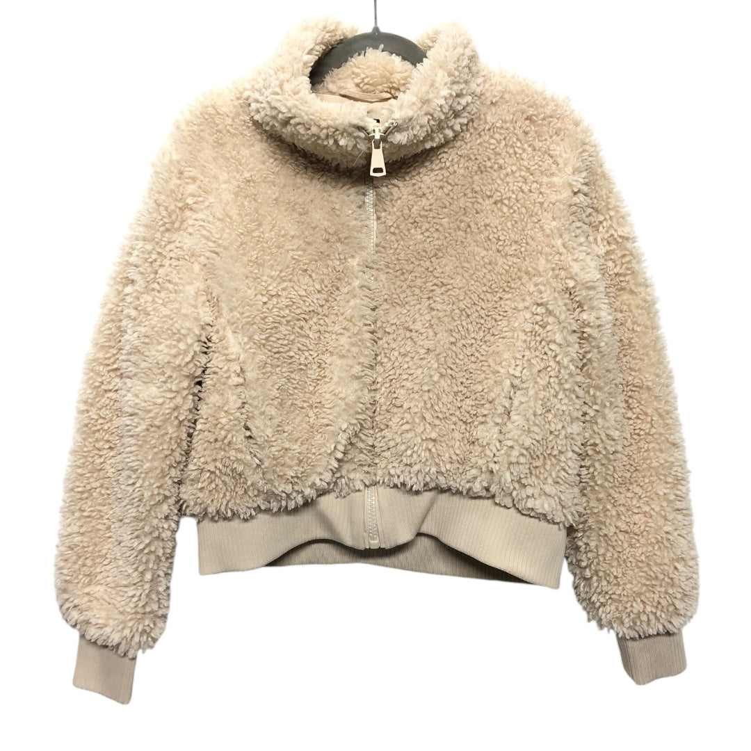 Jacket Fleece By Zara In Cream, Size: S