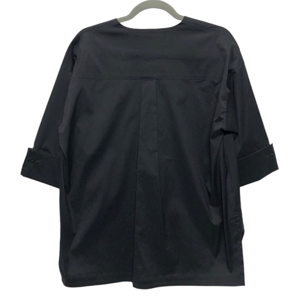 Top Short Sleeve By Ming Wang In Black, Size: S