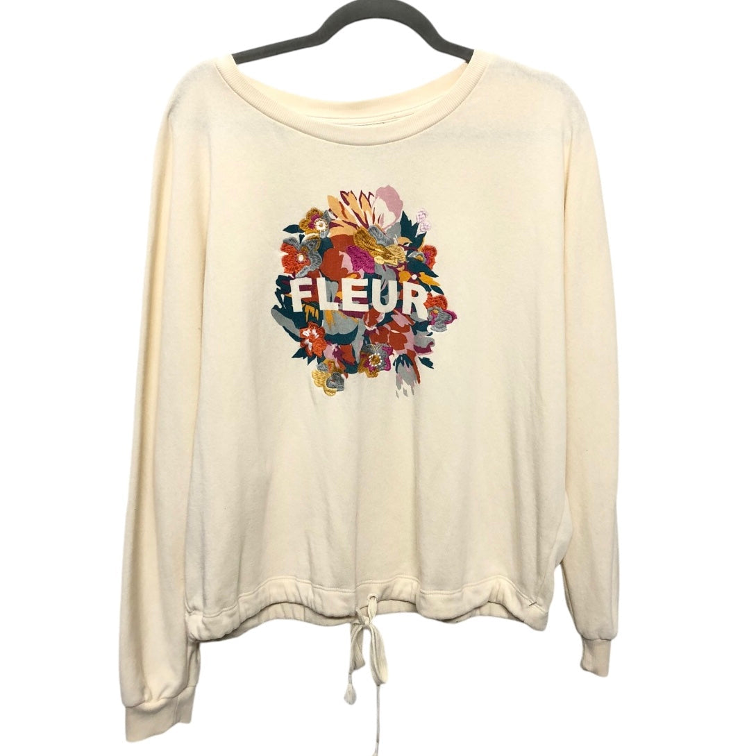 Sweatshirt Crewneck By Saturday/sunday In Cream, Size: M