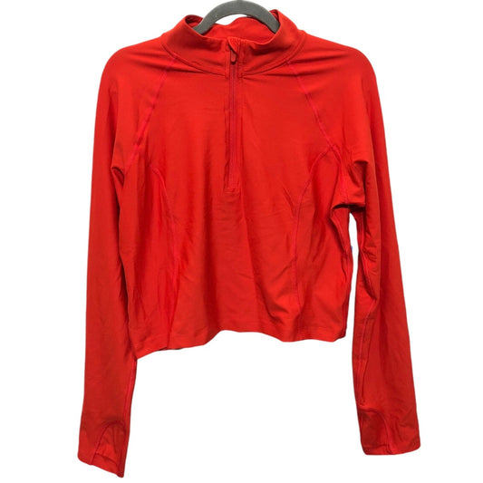 Athletic Top Long Sleeve Collar By Old Navy In Orange, Size: L