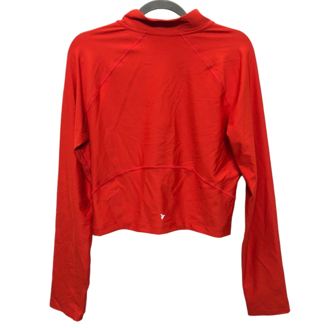 Athletic Top Long Sleeve Collar By Old Navy In Orange, Size: L