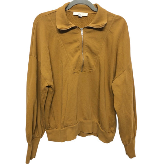 Sweatshirt Collar By Loft In Brown, Size: M