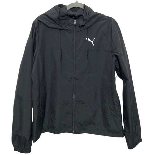 Athletic Jacket By Puma In Black, Size: L