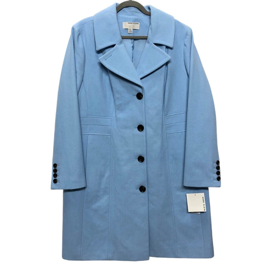 Coat Wool By Anne Klein In Blue, Size: Xl