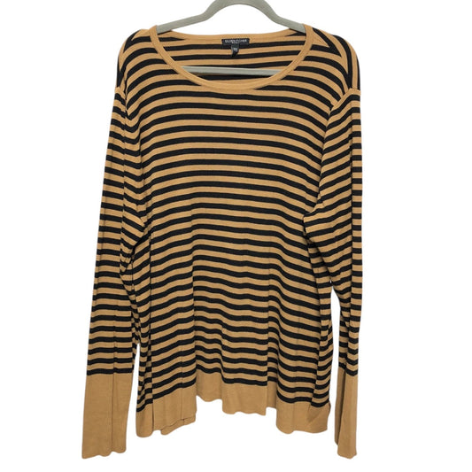 Sweatshirt Crewneck By Eileen Fisher In Black & Tan, Size: 3x