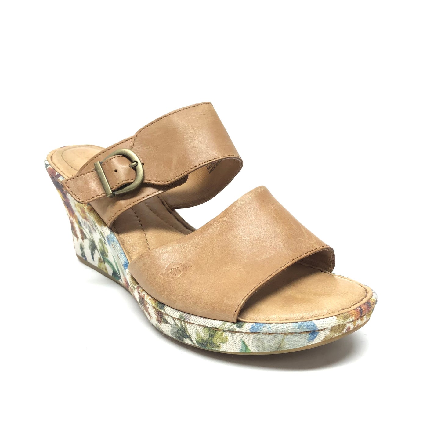 Sandals Heels Wedge By Born In Floral Print, Size: 11