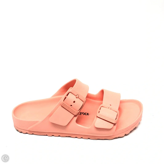 Sandals Flats By Birkenstock In Orange, Size: 7