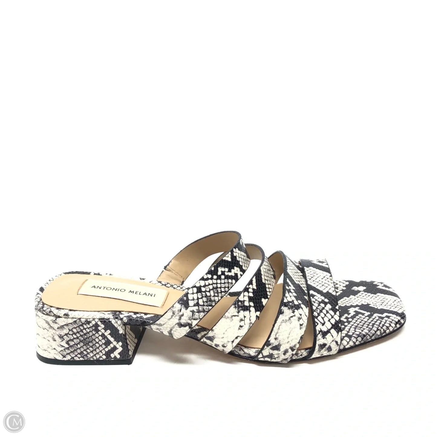 Sandals Heels Block By Antonio Melani In Snakeskin Print, Size: 8