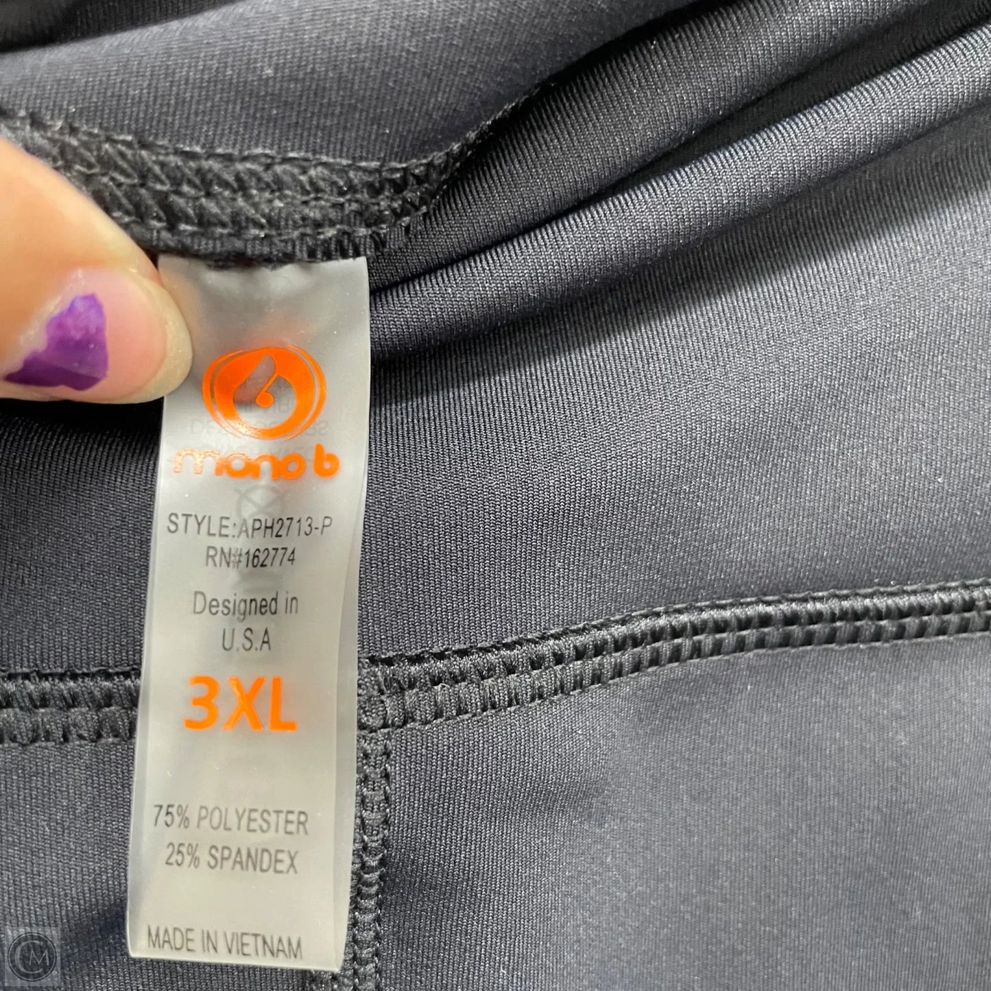 Athletic Leggings Capris By Mono B In Black, Size: 3x