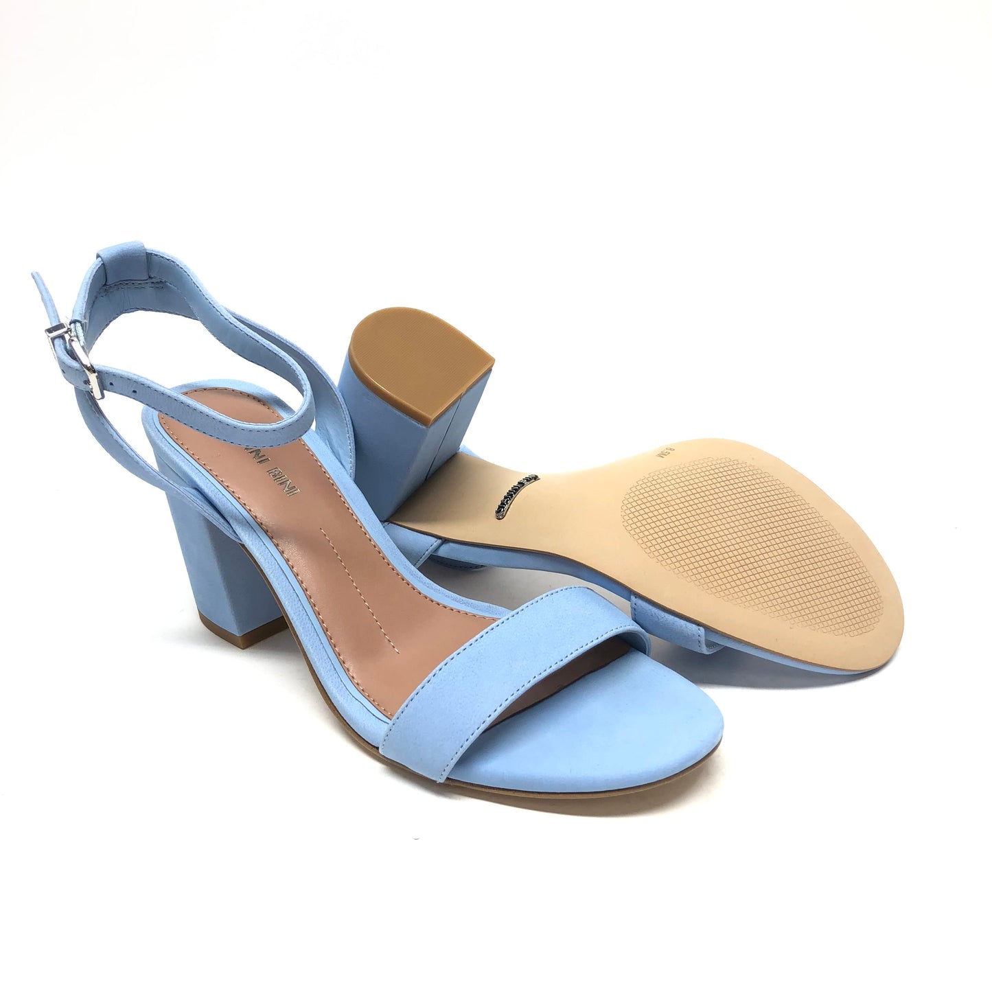 Blue Sandals Heels Block Gianni Bini, Size 8.5