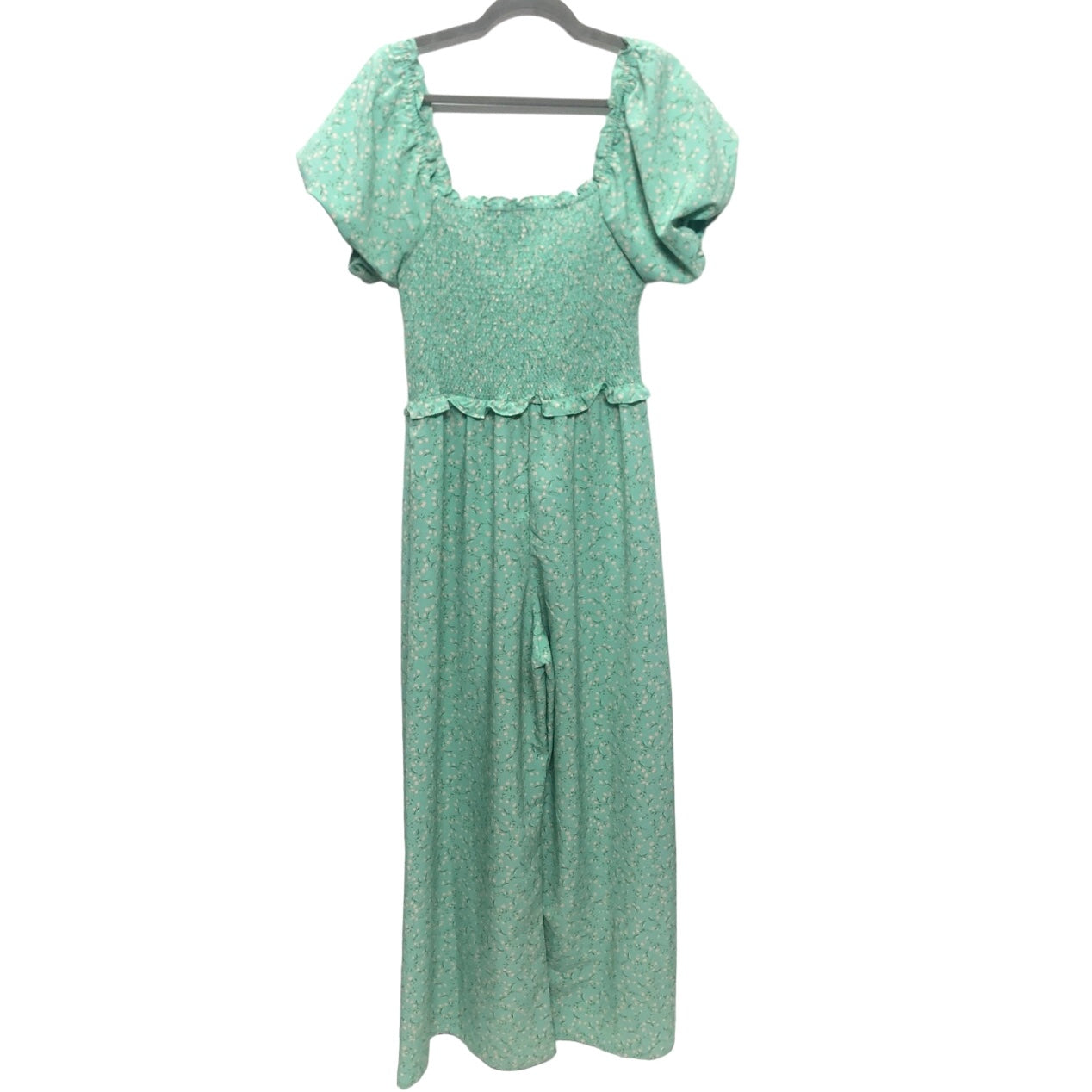 Green & White Jumpsuit Clothes Mentor, Size Xl