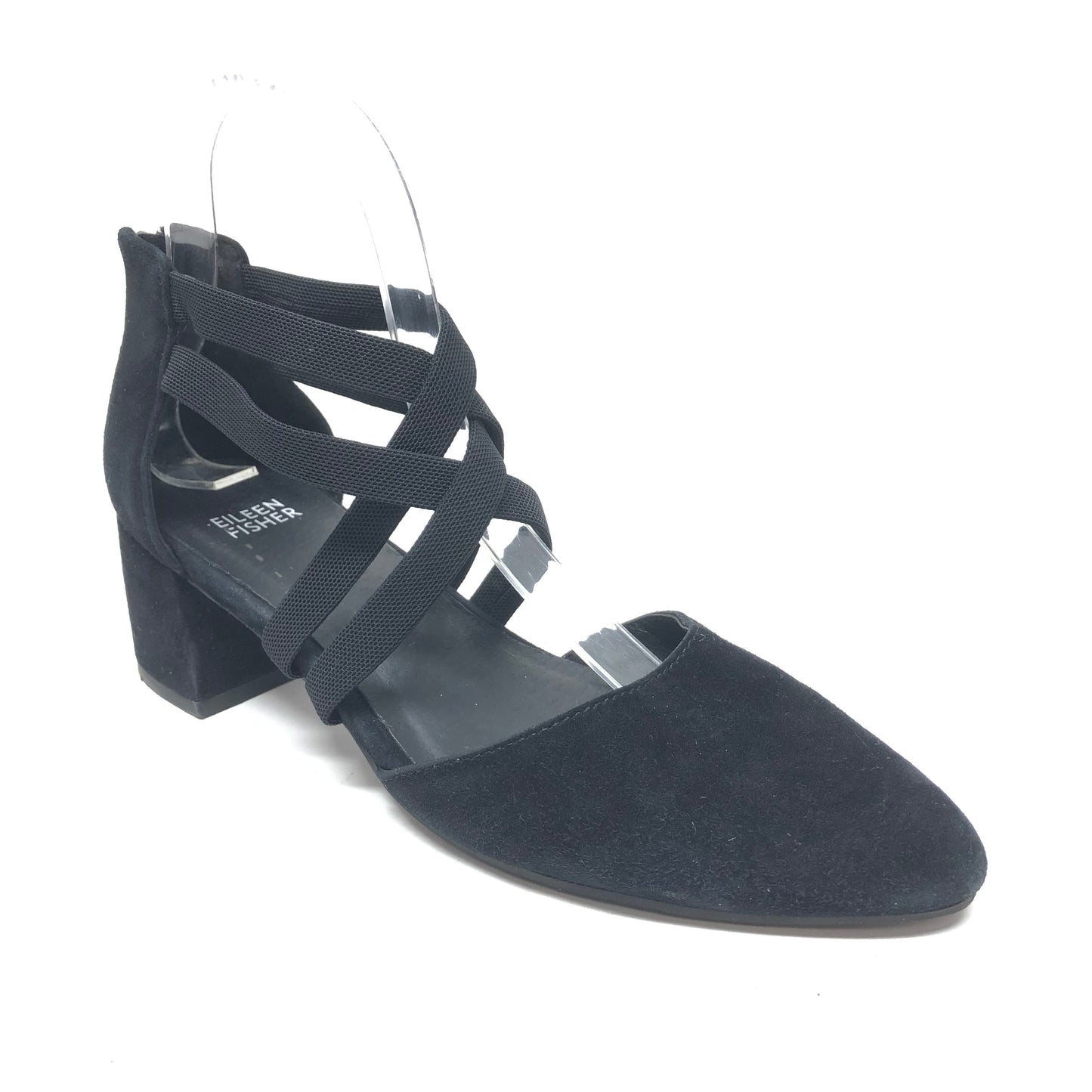 Black Shoes Heels Block Eileen Fisher, Size 8
