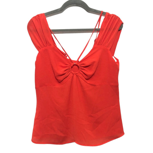 Blouse Short Sleeve By Cma In Red, Size: 8