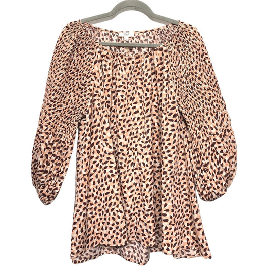 Blouse 3/4 Sleeve By Easel In Animal Print, Size: L