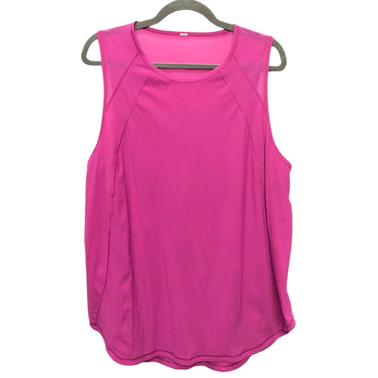 Athletic Tank Top By Lululemon In Pink, Size: 1x