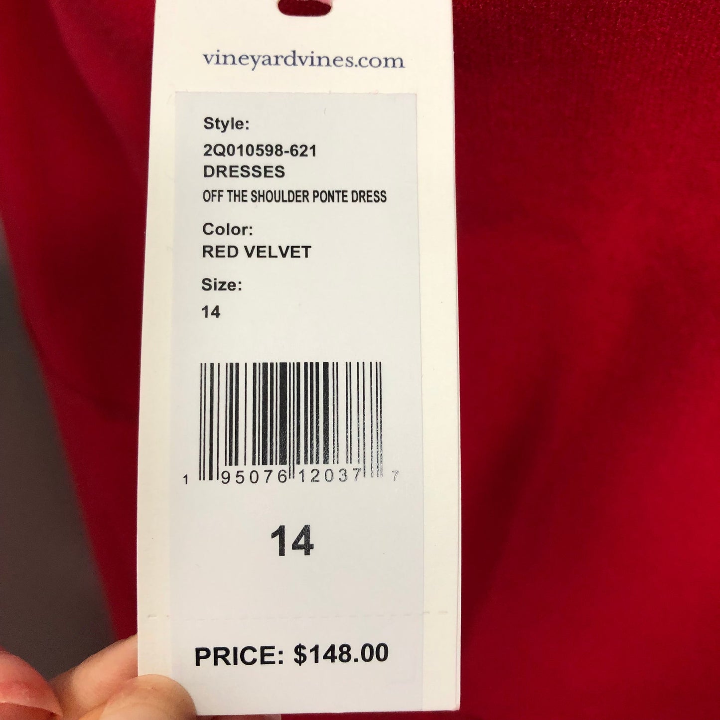 Dress Work By Vineyard Vines In Red, Size: 14