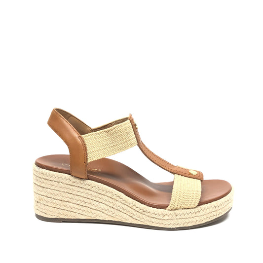 Sandals Heels Wedge By Vionic In Beige, Size: 7.5