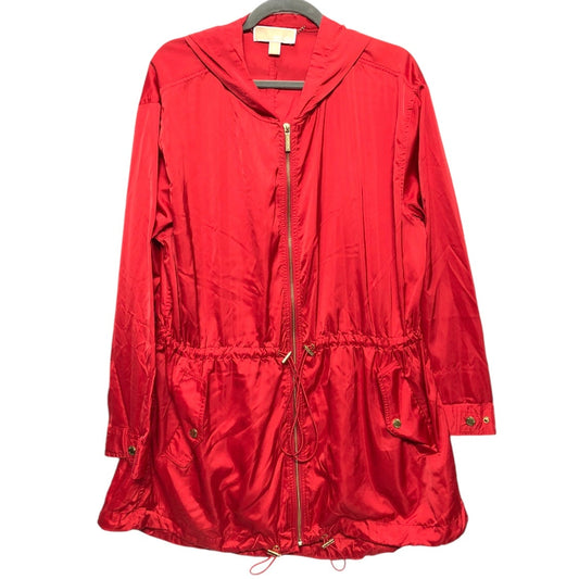 Jacket Windbreaker By Michael By Michael Kors In Red, Size: Xl