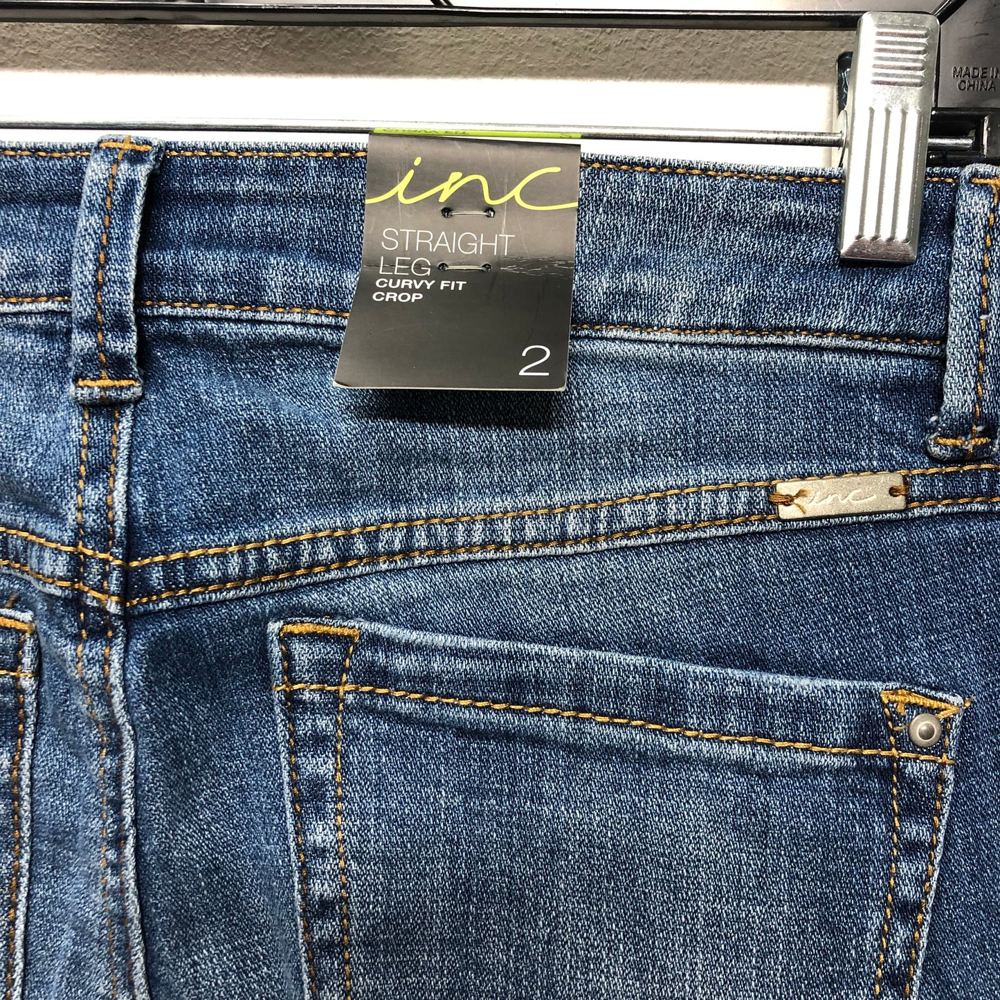 Jeans Straight By Inc In Blue Denim, Size: 2