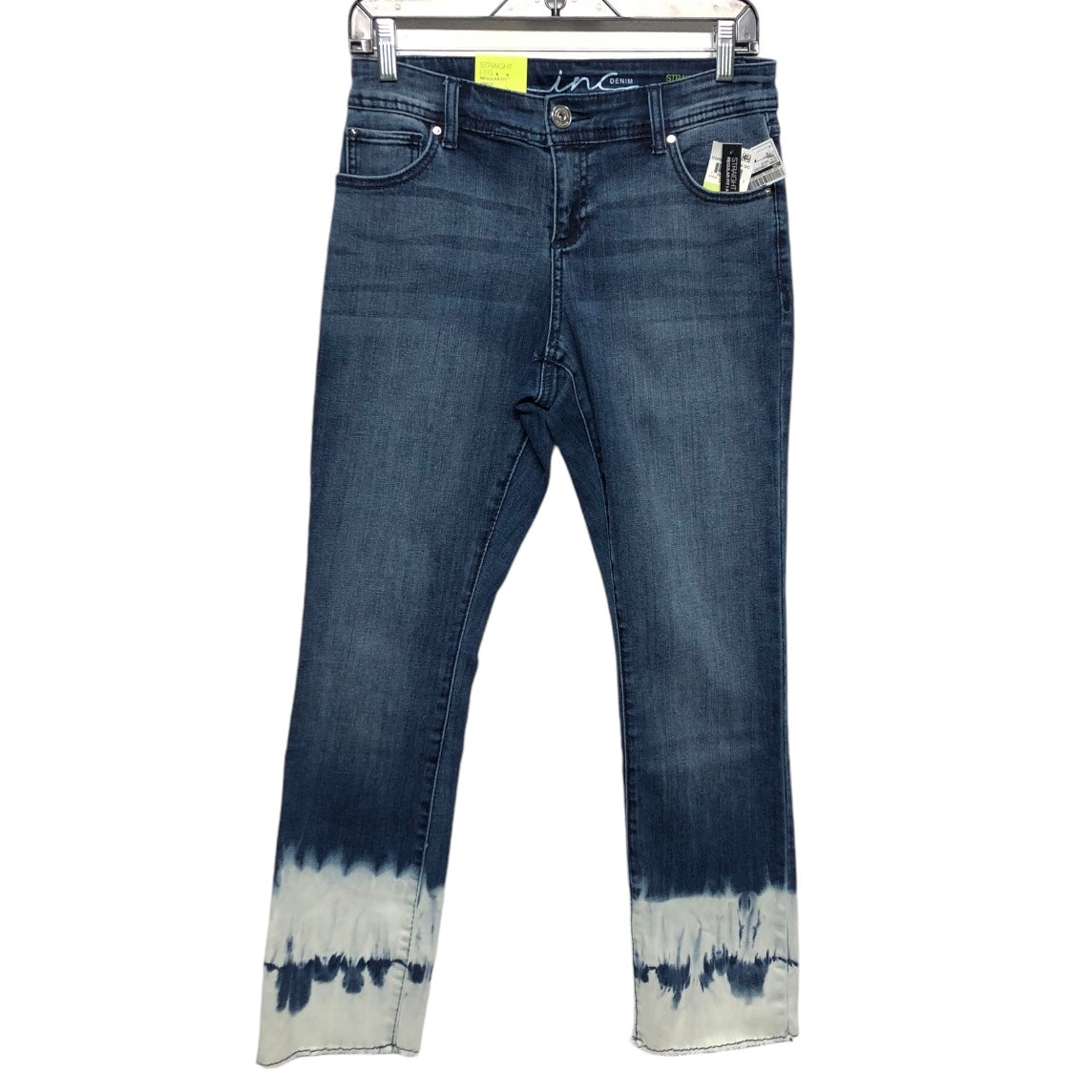 Jeans Straight By Inc In Blue Denim, Size: 4