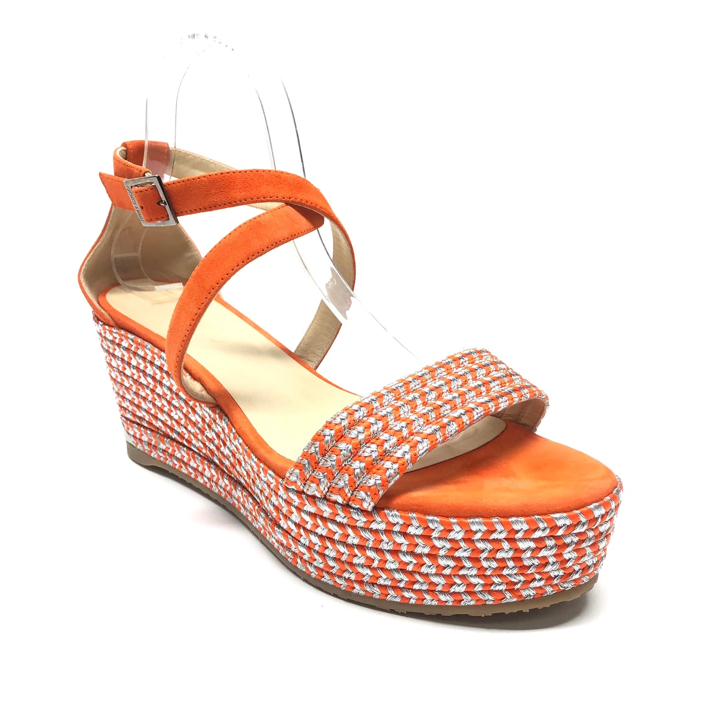 Sandals Luxury Designer By Jimmy Choo In Orange, Size: 10.5