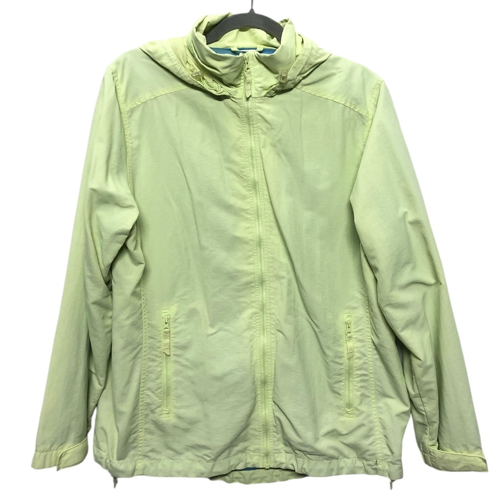 Jacket Windbreaker By Lands End In Yellow, Size: M