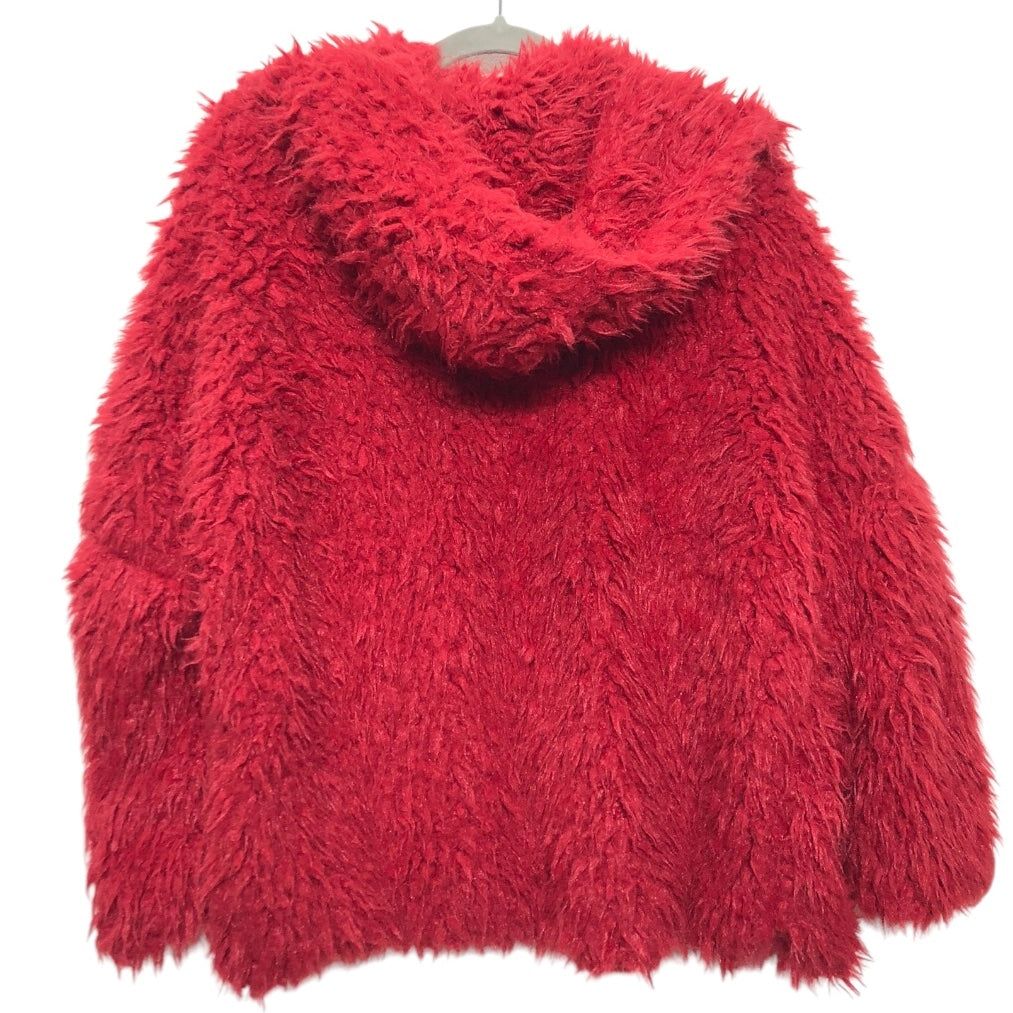 Jacket Faux Fur & Sherpa By Love Tree In Red, Size: L