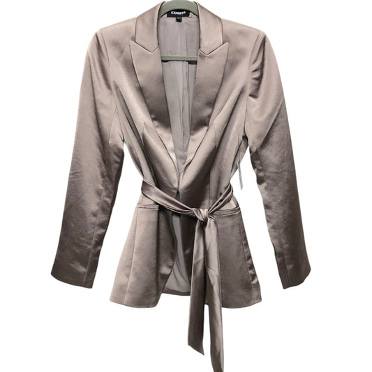 Blazer By Express In Taupe, Size: Xs