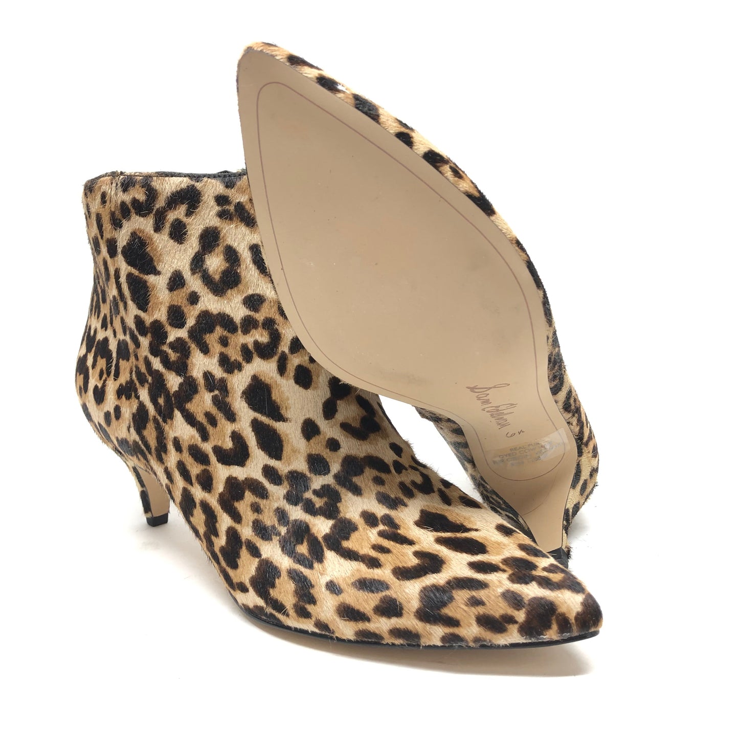 Boots Ankle Heels By Sam Edelman In Animal Print, Size: 6.5